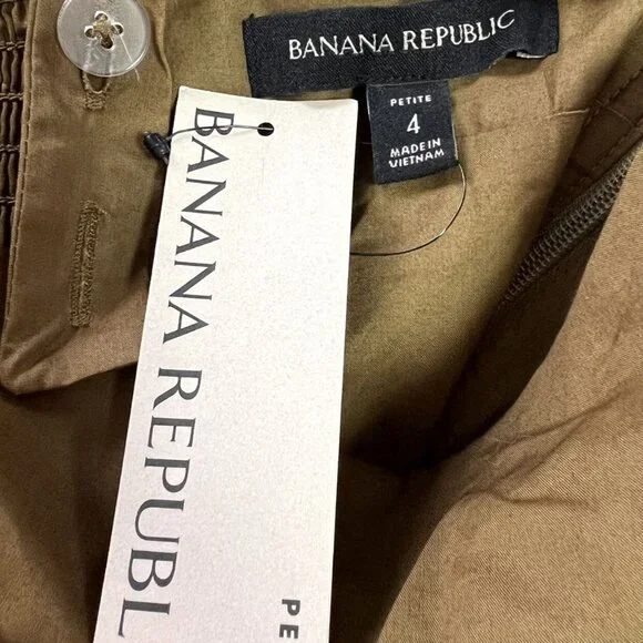 🆕NWT Banana Republic Petite Poplin Tiered Maxi Dress - Picture 8 of 10
